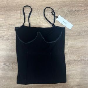 NWT❗️ Joah Brown Corset Tank - Black
